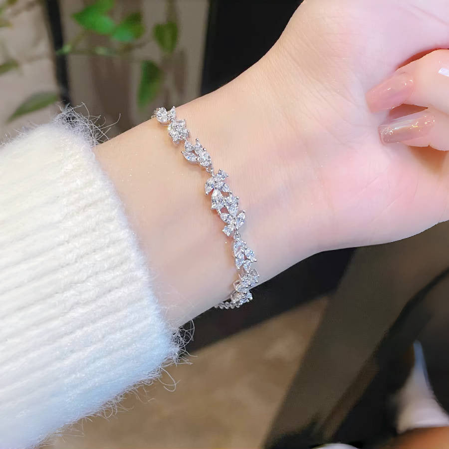 藤の花アクセサリー レディース 上品 シルバー ジルコニア