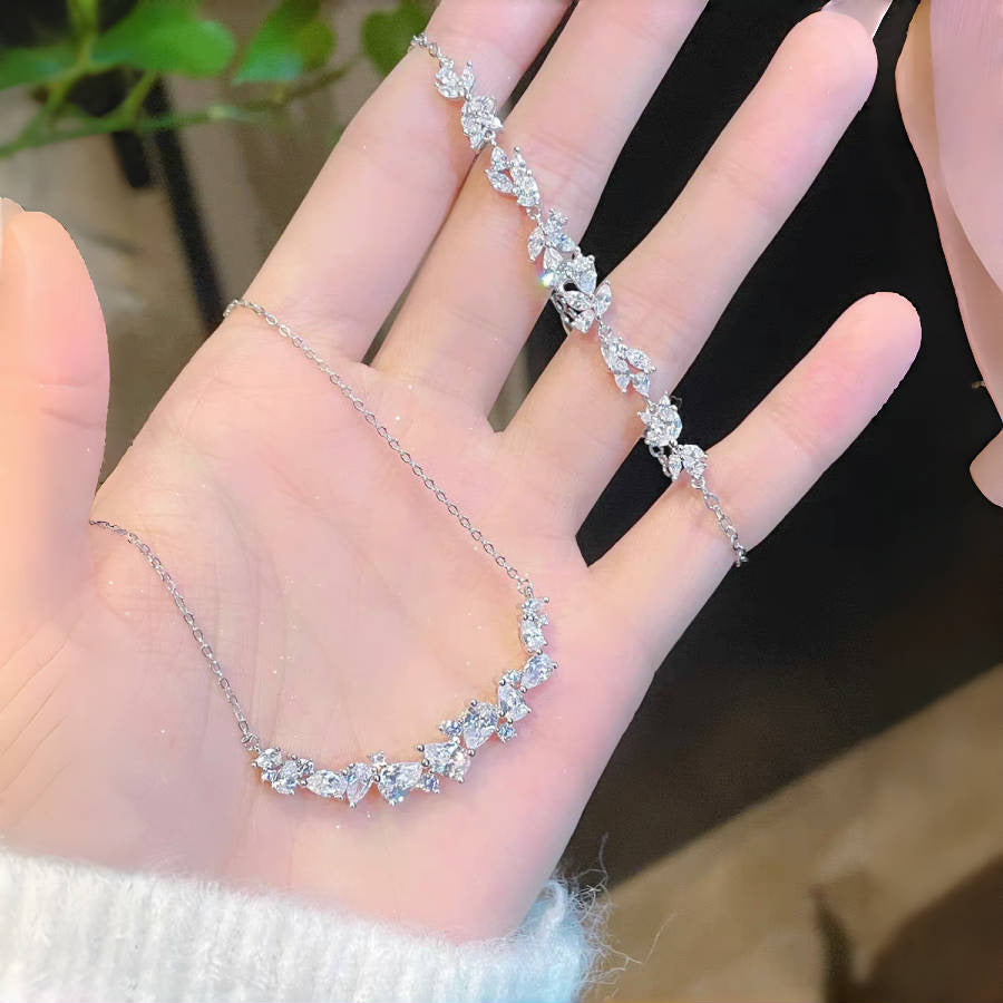 藤の花アクセサリー レディース 上品 シルバー ジルコニア