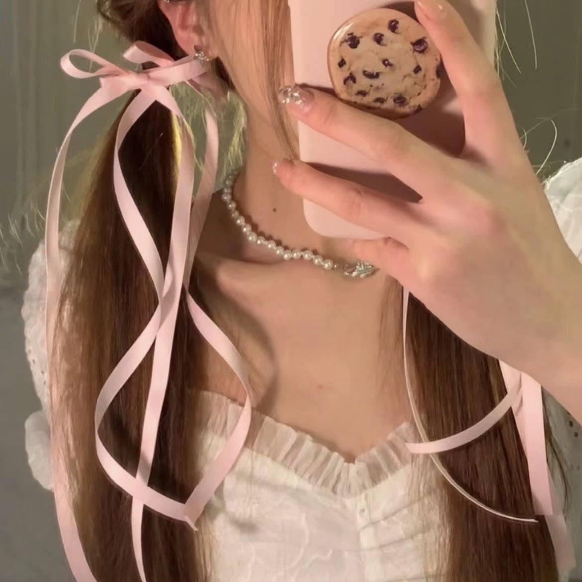 韓国風 ロングリボン ヘアクリップ ガーリー 可愛い レディース ヘアアクセサリー