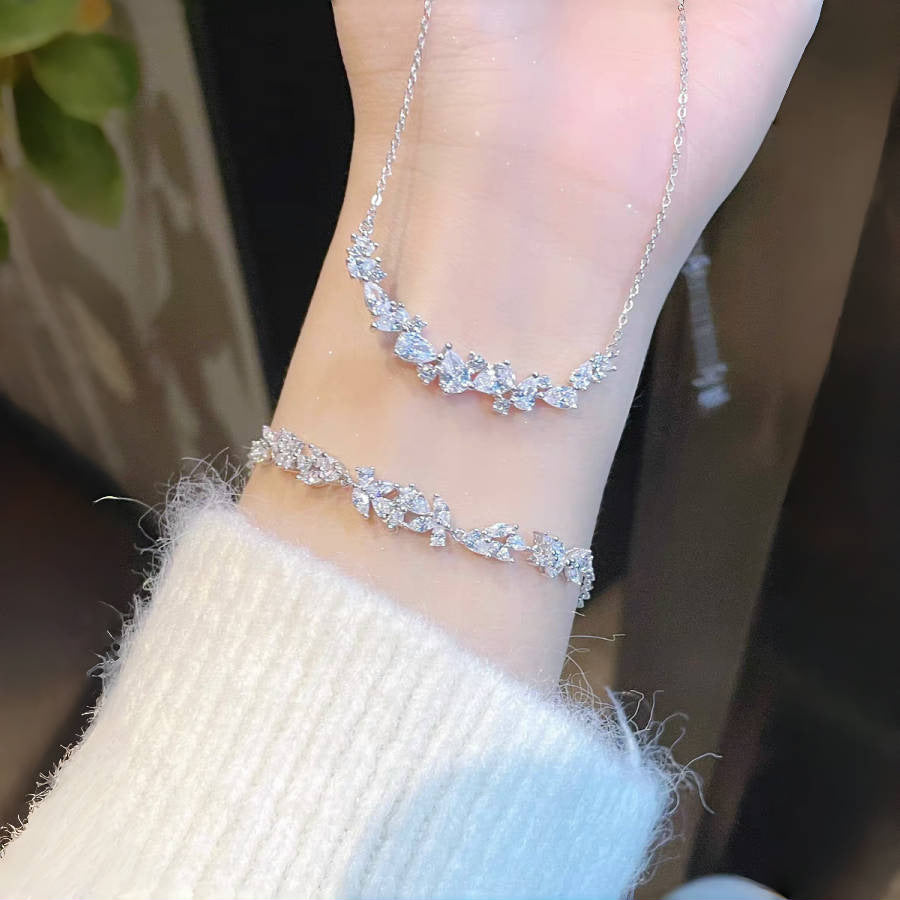 藤の花アクセサリー レディース 上品 シルバー ジルコニア