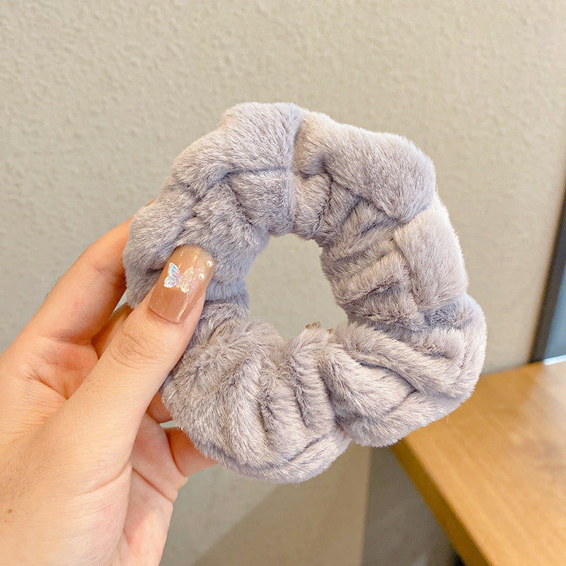 ふわふわ シュシュ ヘアゴム 可愛い ガーリー レディース ヘアアクセサリー