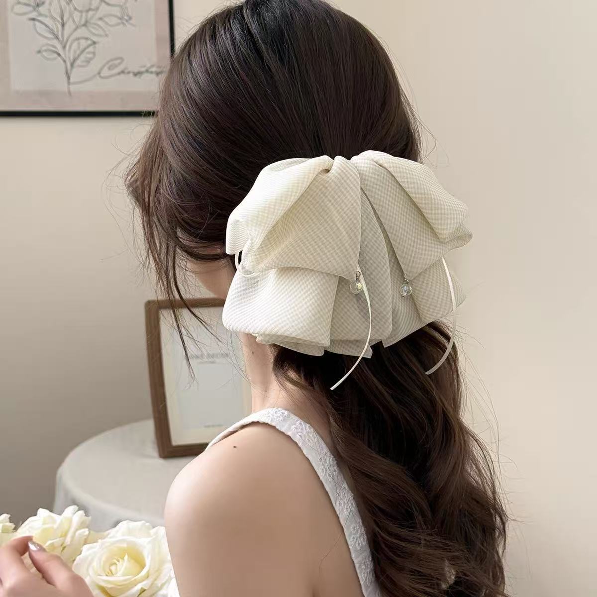 ミニ バンスクリップ ポニーテール用 小さめ 上品 新作 レディース ヘアアクセサリー
