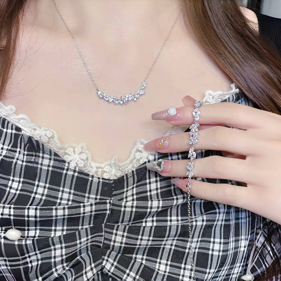 藤の花アクセサリー レディース 上品 シルバー ジルコニア
