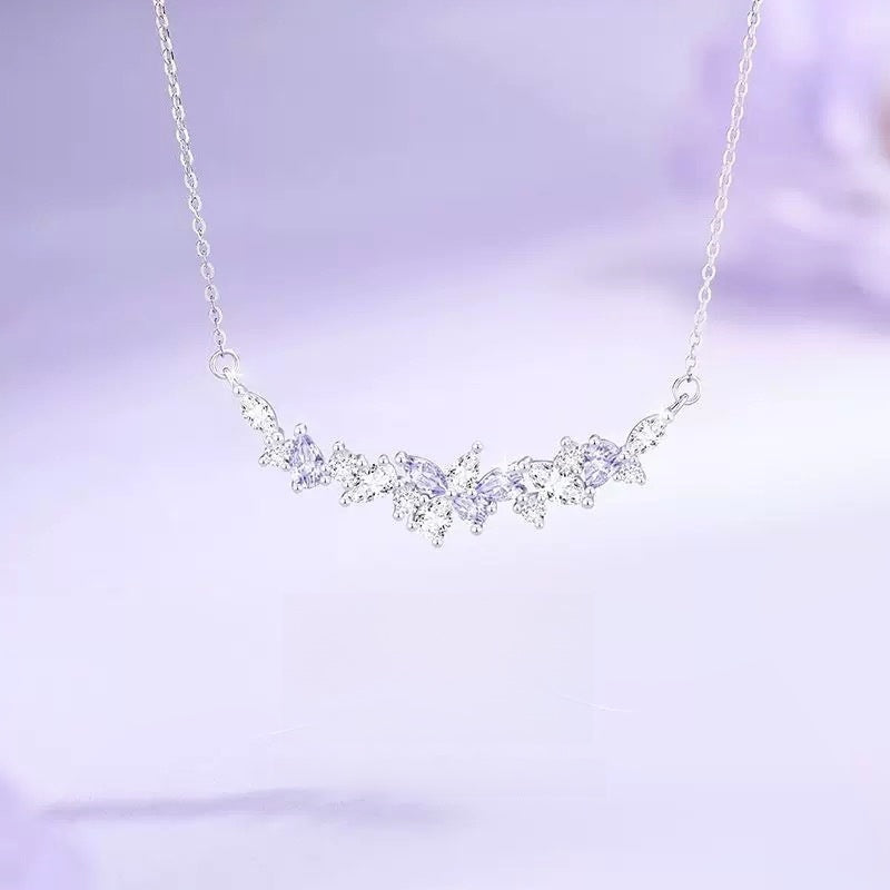 藤の花ネックレス レディース S999シルバー 上品 フラワーモチーフ